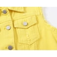 thumbnail image 3 of XINQIHANG Women's Ripped Lapel Collar Button Up Sleeveless Frayed Denim Vest Jacket, 3 of 7