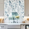 thumbnail image 4 of Country Style Swag Curtain Valance for Windows, Blue Leaves Watercolor Window Treatments Short Swag Topper for Kitchen Windows Bathroom Bedroom, 36"x45", 4 of 8