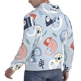 thumbnail image 3 of Bingfone Cute Chameleons On Blue Men'S Drawstring Hoodie Long Sleeve Pocket Sweatshirts-X-Large, 3 of 9