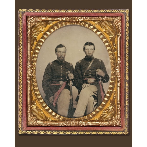 Print: Two Unidentified Civil War Soldiers In Union Uniforms, circa