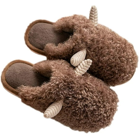 

CoCopeaunt Womens Comfy Winter Slippers Cute Faux Fur House Shoes Indoor Outdoor Bedroom Warm Memory Foam Fuzzy Slipper