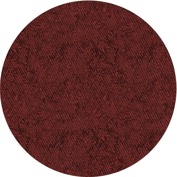 Ahgly Company Machine Washable Indoor Round Transitional Night Red Area Rugs, 5' Round