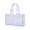 White, variant on Clear Jelly Tote Bag for Women, Glossy Transparent PVC Shoulder Handbag, Large Capacity Waterproof Shopping Bag, Versatile Daily & Beach Use(8*13 in)Blue