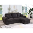 thumbnail image 6 of Lilola Home 95"W Black Teddy Fleece Reversible Sleeper Sectional Sofa with Storage Chaise, 6 of 8