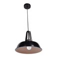 thumbnail image 1 of Access Lighting 23777LEDDLP-SBL-WHT Nostalgia 1 Light, White 14 in. Shiny Black LED Pendant Ceiling Light, White, 1 of 1
