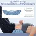 thumbnail image 3 of Almohada de soporte lumbar kasney de espuma viscoelástica transpirable azul, 3 of 7
