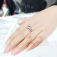 thumbnail image 5 of High polished (no plating) Stainless Steel Ring with AAA Grade CZ in LightAmethyst for Women Style TK3780 Size 6, 5 of 5