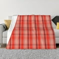 thumbnail image 3 of Throw Blanket for Couch, checkered soft red beige plaid Super Soft Fuzzy Comfy Warm Throw Blanket, Cuteness Lightweight Cozy Plush Flannel Blanket & Throws for Sofa and Bed All Season, 3 of 5