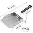 thumbnail image 2 of Accesorios para parrilla de acero inoxidable, herramienta rascadora de plancha grande, espátula para comida frita, cuchara para revolver, 2 of 5