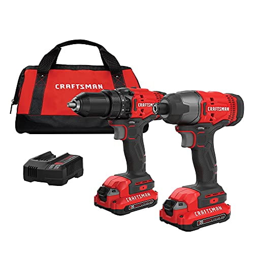CRAFTSMAN V20 Cordless Drill Combo Kit 2 Tool CMCK200C2 Walmart