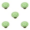 thumbnail image 3 of stanreset Alliage de Zinc Simple Trou Rond Couleur Poignée Tiroir Armoire Armoire Porte Antique Poignée Meubles Accessoires de Quincaillerie Vert 5PCS, 3 of 6