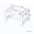 thumbnail image 2 of 2 in 1 Kid Activity Table with 7 Storage Compartments, Construction Play Table with LEGO Building Block, Lego Table With Storage Modern Activity Learning Table Game Furniture, White, 2 of 7