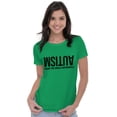 thumbnail image 3 of Autism Seeing the World Differently Womens Fitted Plus Size Graphic Tee Brisco Brands 2X, 3 of 5