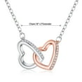 thumbnail image 2 of TINGN Gifts Necklaces for Women Silver Plated Two Heart CZ Necklace Jewelry for Women Women, 2 of 9