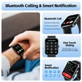 thumbnail image 2 of Smart Watches for Women Men with Bluetooth Call 1.91" HD Full Touch Screen Fitness Tracker Waterproof Activity Tracker Smartwatch for iPhone Android Phones, 2 of 8