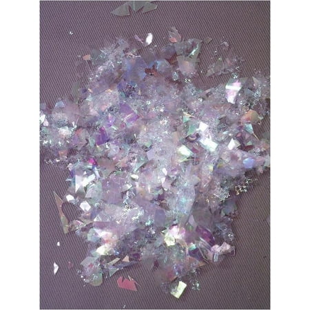 1 - 1 LB. BAG CLEAR IRIDESCENT CONFETTI
