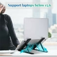 thumbnail image 4 of Notebook Stand Folding Aluminum Laptop Holder Portable Travel Adjustable Tablet Rack silver, 4 of 8
