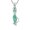 Green turquoise, variant on Sophisticated Feline Cat Sterling Silver with White Seashell Inlay Necklace
