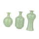 thumbnail image 4 of 3 jarrones de vidrio con forma de capullo, floreros decorativos, contenedores modernos de vidrio. Verde, 4 of 9