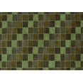 thumbnail image 1 of Ahgly Company Indoor Rectangle Checkered Turquoise Blue Modern Area Rugs, 4' x 6', 1 of 4