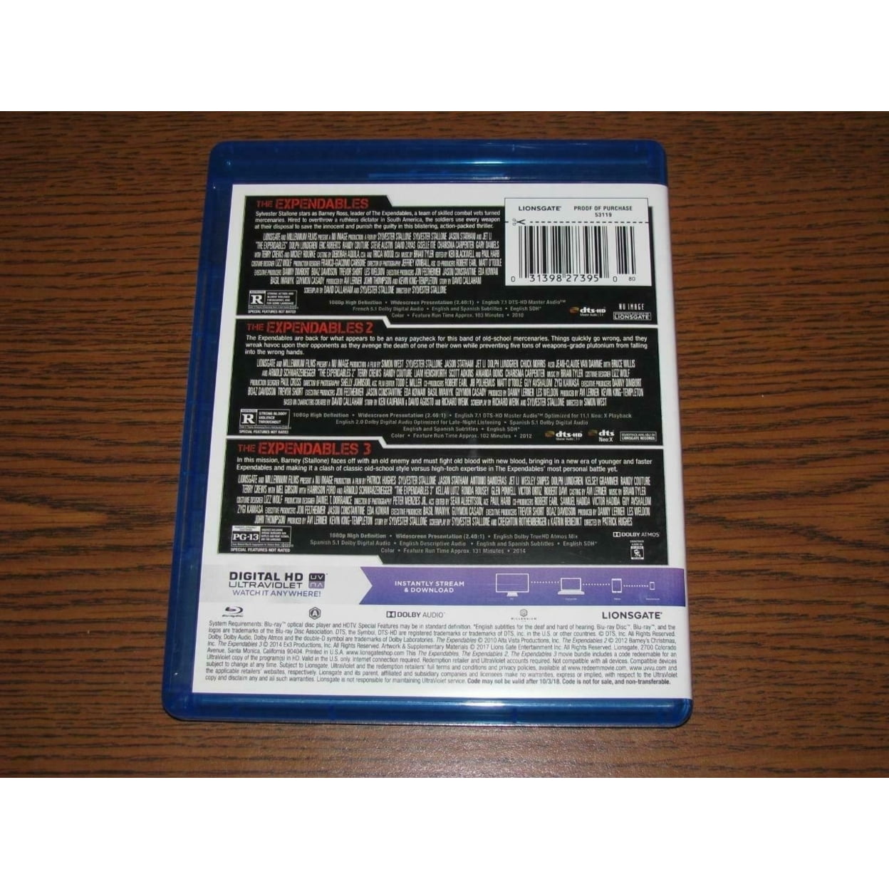 The Expendables 1 2 3 3 Film Collection Blu Ray Walmart
