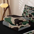thumbnail image 5 of Erosebridal Prehistoric Dinosaur Camo Zipper Full Size Comforter Sets with Fitted Sheet and 2 Pillowcases for Boys Men, Sage Green Camouflage Zipper Bedding Set, Black Reversible, 4 Pieces, 5 of 7