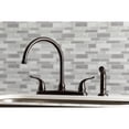 thumbnail image 2 of Kingston Brass KB795YLSP Yosemite 8-Inch Centerset Kitchen Faucet with Sprayer, Oil Rubbed Bronze, 2 of 5