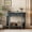 Navy, variant on Narrow Console Table with Drawer, Vintage Entryway Sofa Table with Curved Corners & Open Shelf