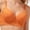 Orange, variant on Women's Exquisite Lace Underwire Push Up Bra Elegant Supportive Design Comfortable Full Coverage Perfect For Daily Fashion Wear Black 90C