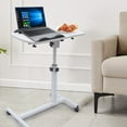 thumbnail image 5 of Loyalheartdy Rolling Laptop Table Adjustable Lifting Table Tilt Laptop Stand for Bed Sofa Side Table (Height: 25.6-37.4in), 5 of 12