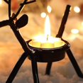 thumbnail image 3 of 6 portavelas de té de reno, candelabros de hierro de metal para decoración navideña, vela de té, 3 of 5