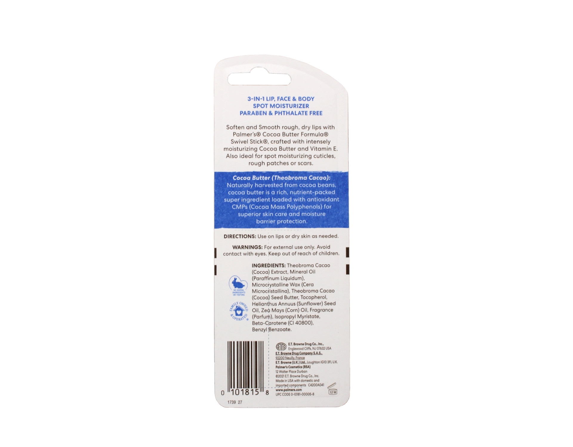 Palmer's Cocoa Butter Formula Swivel Stick 0.50 oz (Pack of 12)