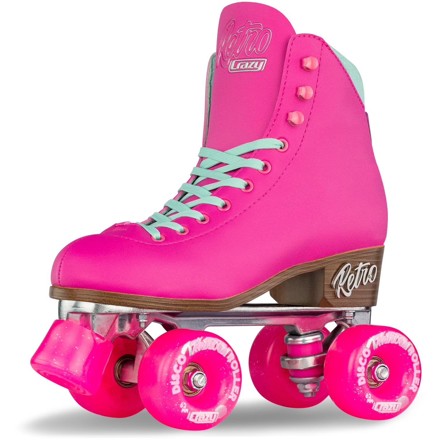Crazy Skates Retro Roller Skates Adjustable or Fixed Sizes Classic Quad Skates for Women and