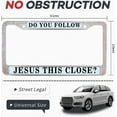 thumbnail image 5 of Christian Humor Diamond License Plate Frame for Women God is Love Glitter License Plate Frame Personalized Do You Follow Jesus This Close Glittery License Plate Frame for Christian People, 5 of 8