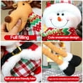 thumbnail image 5 of Christmas Telescopic Doll Ornaments Striped Plaid Snowman Elk Window Decorations, Christmas Atmosphere Decoration for Home and Party, 5 of 5