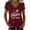 Wine, variant on MEICHEN Women's 250Th Anniversary Print V Neck T Shirt 250Th Anniversary Tshirt Patriotic Tee Womens Summer Essentials Tops