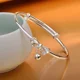 thumbnail image 1 of Brazalete de Plata de Ley 925 a la moda para mujer, brazalete ajustable con forma de hoja abierta, joyería de fiesta para niñas, regalos de navidad, 1 of 2