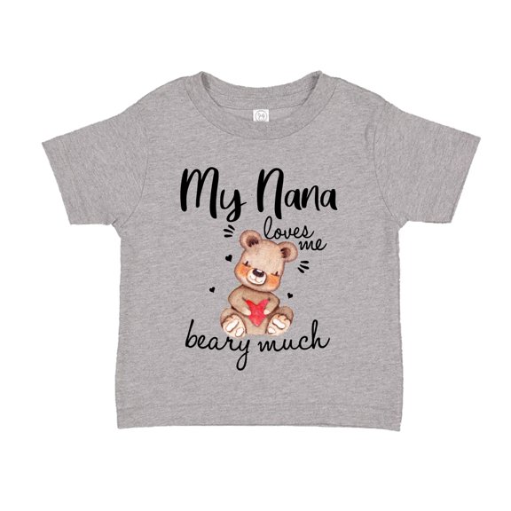 My Nana Loves Me Beary Much Toddler T-Shirt 2T Athletic Heather