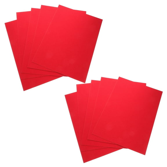 Minkissy 10Pcs Sparkling Red Cardboard Sheets for Diy Materials Shiny Paper for Home Crafting