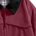 thumbnail image 6 of WRKEKC Windbreaker Jackets for Men Colorblock Cargo Washed Vintage Lapel Full Zip Long Sleeve Loose Casual Fall Winter Outerwear Jacket Coat, 6 of 9