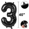 thumbnail image 3 of Globo Kelfuoya, 40 cm, negro, número 33, lámina de mylar, helio, 3 of 6