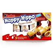 Kinder Happy Hippo Cocoa Biscuits 3.62 oz each (2 Items Per Order)