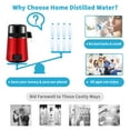 thumbnail image 5 of BENTISM Water Distiller, 1 L/H, 4L Distilled Water Maker w/ 0-99 H Timing, 750W Countertop Water Purifier w/Dual Temp Display, Glass Carafe Cleaning Powder 3 Carbon Packs Equipped, Red, 5 of 10