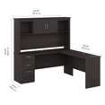 thumbnail image 4 of Bureau en L 65L avec huche Logan de Bestar, érable graphite, 4 of 4