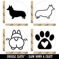 thumbnail image 2 of Corgi Dog Butt Profile Paw Print Heart Love Rubber Stamp Set for Scrapbooking Crafting Stamping - Small 3/4 Inch, 2 of 7