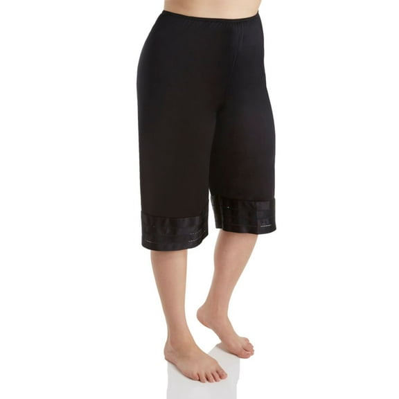 Women's Shadowline 6219 Adjustable Length Culottes (Black S)