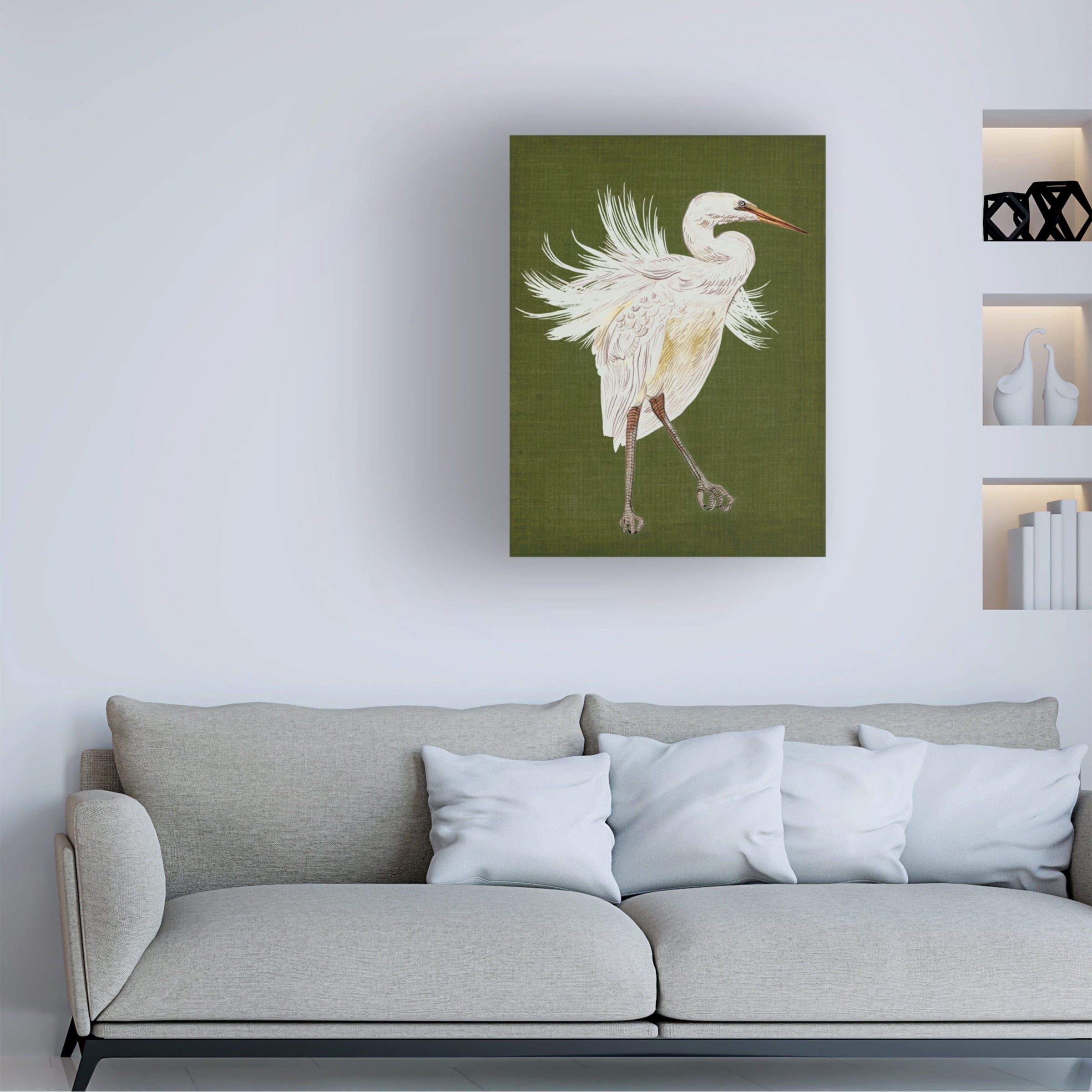 Melissa Wang 'Heron Plumage I' Canvas Art