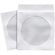 CD DVD Storage Sleeves 100-pk White