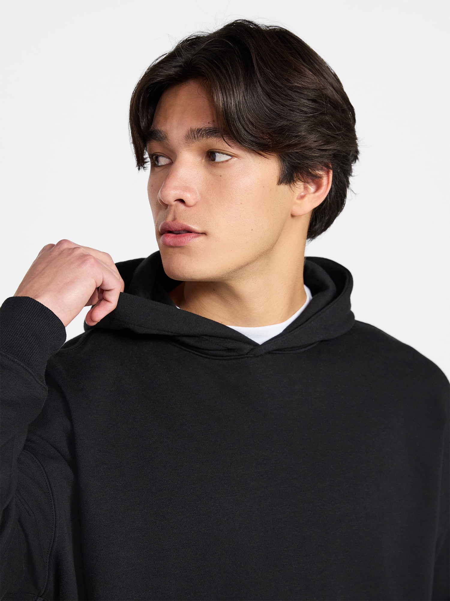 No Boundaries Oversized Hoodie with Long Sleeves, Men's XS-4XLT