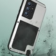 thumbnail image 6 of Dteck for Samsung Galaxy S22 Ultra 6.8" Case, Outdoor Sports Military Heavy Duty Metal Cover Shockproof Dustproof Full Body Protective Case Without Screen Protector, Support Wireless Charging,Silver, 6 of 6